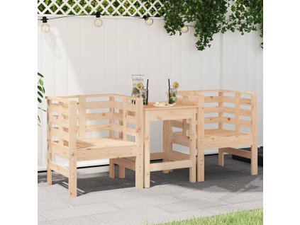 Zahradní židle 2 ks 61,5 x 53 x 71 cm masivní borové dřevo