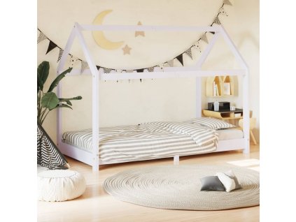 Rám dětské postele bílý masivní borovice 70 x 140 cm