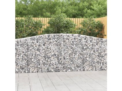 Klenuté gabionové koše 15ks 400x30x100/120cm pozinkované železo
