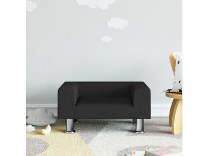 Dětská pohovka černá 50 x 40 x 26,5 cm samet