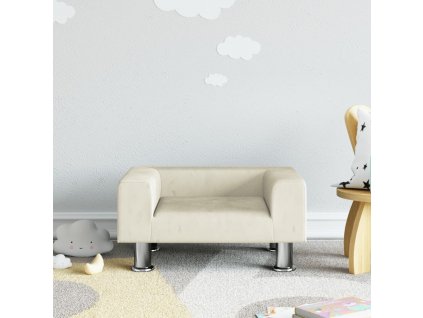 Dětská pohovka krémová 50 x 40 x 26,5 cm samet