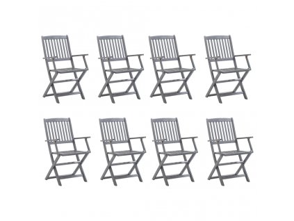 Skládací zahradní židle 8 ks masivní akácie