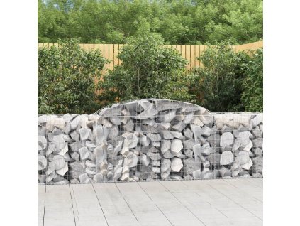 Klenuté gabionové koše 13ks 300x50x80/100 cm pozinkované železo