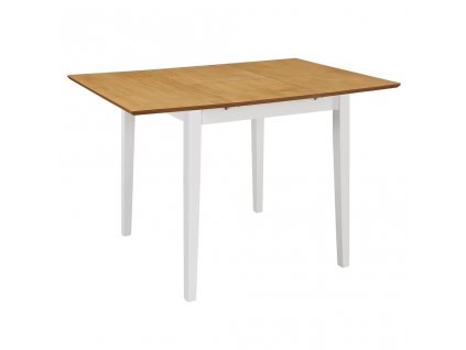 Rozkládací jídelní stůl bílý (80–120) x 80 x 74 cm MDF
