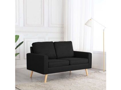 2místná pohovka černá textil 288712