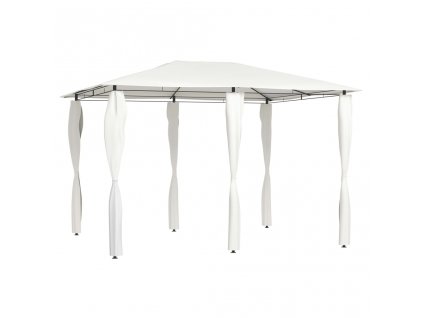 Altán s krytými sloupky 3 x 4 x 2,6 m krémový 160 g/m²
