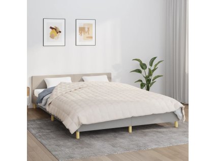 Zátěžová deka světle krémová 220 x 235 cm 15 kg textil