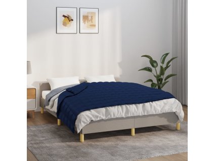 Zátěžová deka modrá 150 x 200 cm 7 kg textil