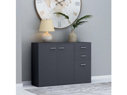 Příborník šedý 105 x 30 x 75 cm kompozitní dřevo