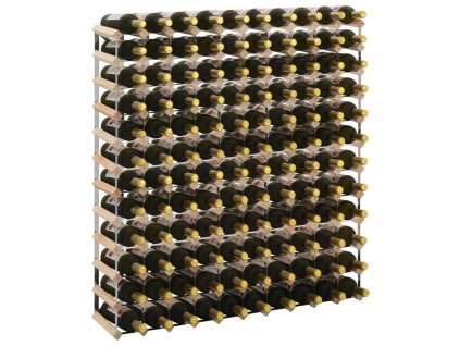 Stojan na víno na 120 lahví masivní borové dřevo