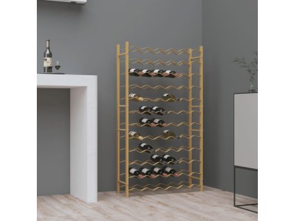 Stojan na víno na 72 lahví zlatý kov