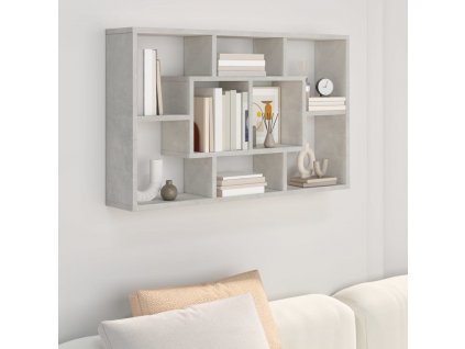 Nástěnná police betonově šedá 85x16x52,5 cm kompozitní dřevo