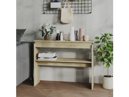 Konzolový stolek dub sonoma 102 x 30 x 80 cm kompozitní dřevo
