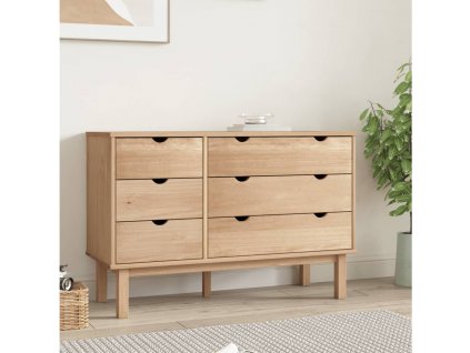 Zásuvková komoda OTTA 111x43x73,5 cm masivní borové dřevo