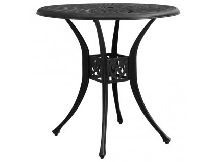 Zahradní stůl černý 78 x 78 x 72 cm litý hliník