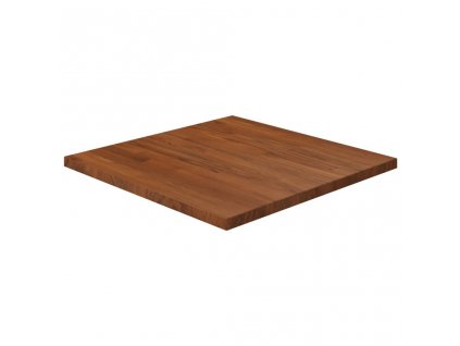 Čtvercová stolní deska tmavě hnědá 60x60x2,5 cm ošetřený dub