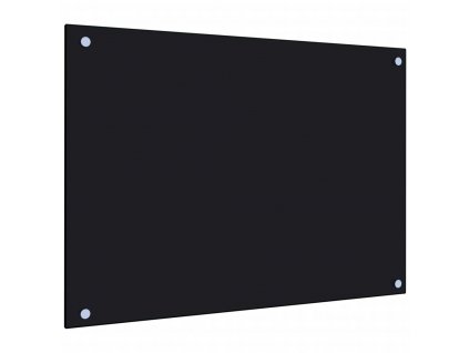 Kuchyňský panel černý 70 x 50 cm tvrzené sklo