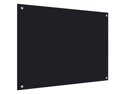 Kuchyňský panel černý 80 x 60 cm tvrzené sklo