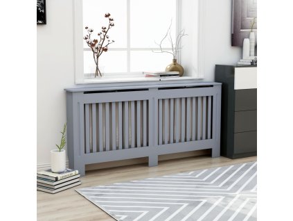 Kryt na radiátor antracitový 172 x 19 x 81,5 cm MDF