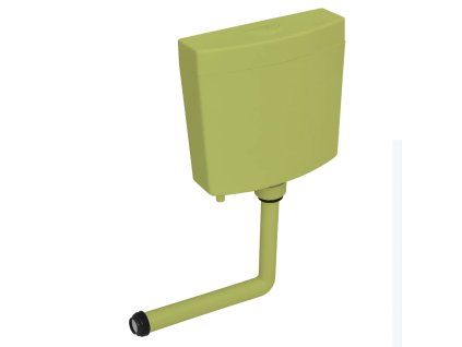 Splachovací WC nádržka se spodním přívodem vody 3/6 l olivová