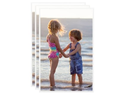 Fotorámečky koláž 3 ks na stůl bílé 13 x 18 cm MDF