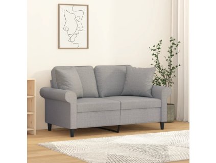 Dekorační polštáře 2 ks světle šedé 40 x 40 cm textil