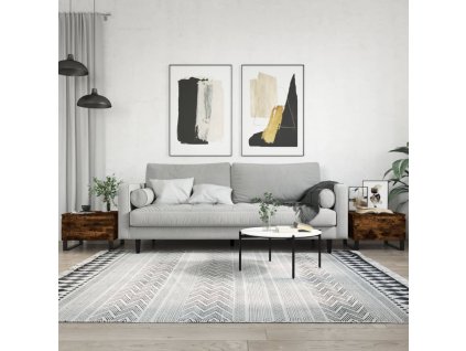 Konferenční stolky 2 ks kouřový dub 50x46x35cm kompozitní dřevo