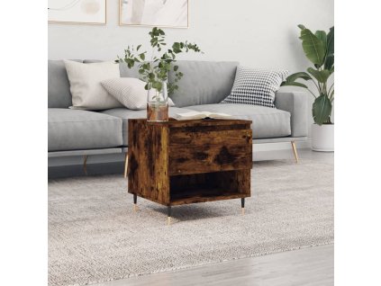 Konferenční stolek kouřový dub 50 x 46 x 50 cm kompozitní dřevo