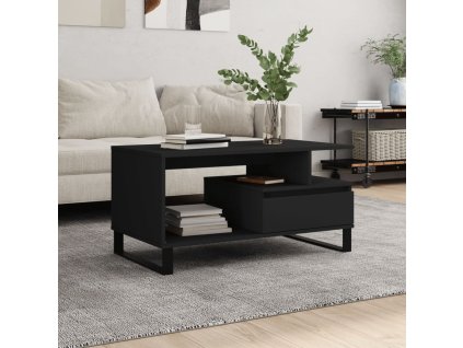 Konferenční stolek černý 90 x 49 x 45 cm kompozitní dřevo