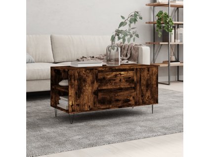 Konferenční stolek kouřový dub 102x44,5x50 cm kompozitní dřevo