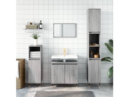 Koupelnová skříňka šedá sonoma 58x33x60 cm kompozitní dřevo