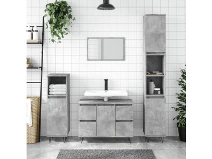 Koupelnová skříňka betonově šedá 80x33x60 cm kompozitní dřevo