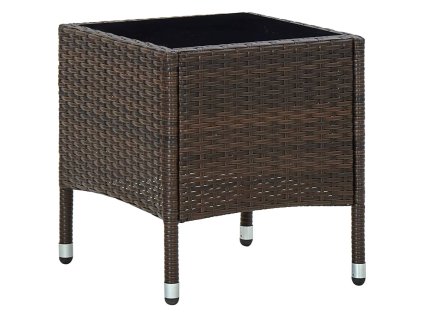 Zahradní stůl hnědý 40 x 40 x 45 cm polyratan