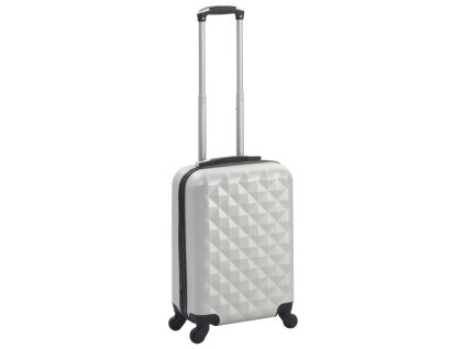 Skořepinový kufr na kolečkách jasně stříbrný ABS