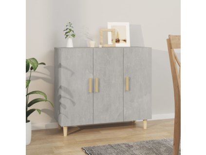 Příborník betonově šedý 90 x 34 x 80 cm kompozitní dřevo