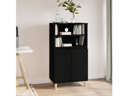 Skříň highboard černá 60 x 36 x 110 cm kompozitní dřevo