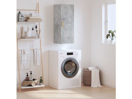 Nástěnná skříňka betonově šedá 34,5 x 34 x 90 cm