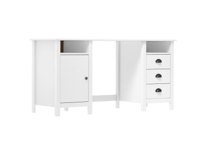 Psací stůl Hill bílý 150 x 50 x 74 cm masivní borové dřevo