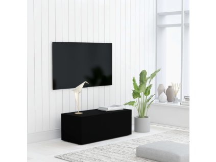 TV stolek černý 80 x 34 x 30 cm kompozitní dřevo