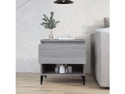 Odkládací stolek šedý sonoma 50 x 46 x 50 cm kompozitní dřevo