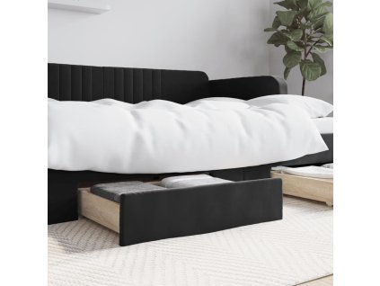 Zásuvky pod postel 2 ks černé kompozitní dřevo a samet