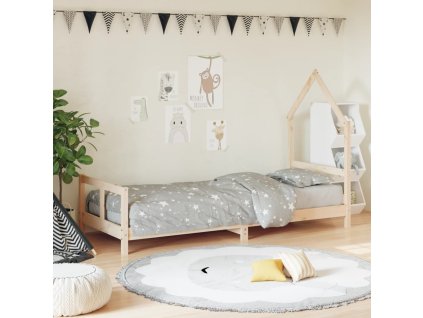 Dětská postel 80 x 200 cm masivní borové dřevo