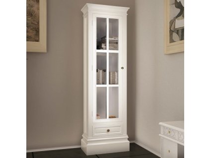 Elegantní knihovna se 3 policemi bílá dřevěná