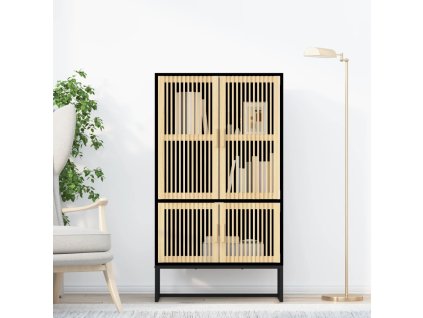 Highboard černý 70 x 35 x 125 cm kompozitní dřevo