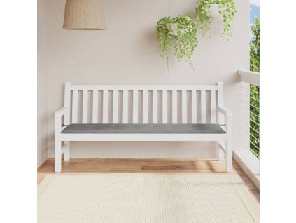 Poduška na zahradní lavici šedá 180 x 50 x 3 cm oxfordská látka