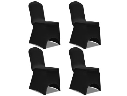 Strečové potahy na židle 4 ks černé