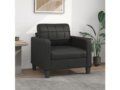 Křeslo černé 60 cm umělá kůže