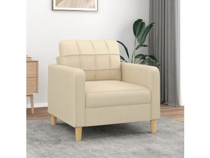 Křeslo krémové 60 cm textil 359077