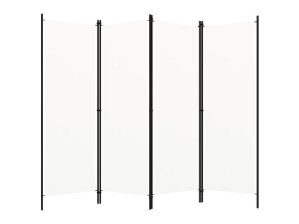 4dílný skládací paraván bílý 200 x 180 cm