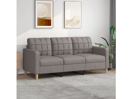3místná pohovka taupe 180 cm textil